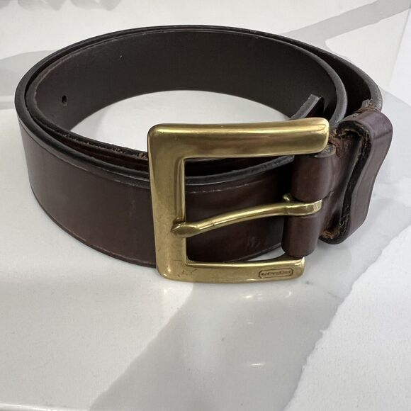 Coach Other - COACH 3896 Mens Leather Belt Brass Buckle Brown Leather 30”